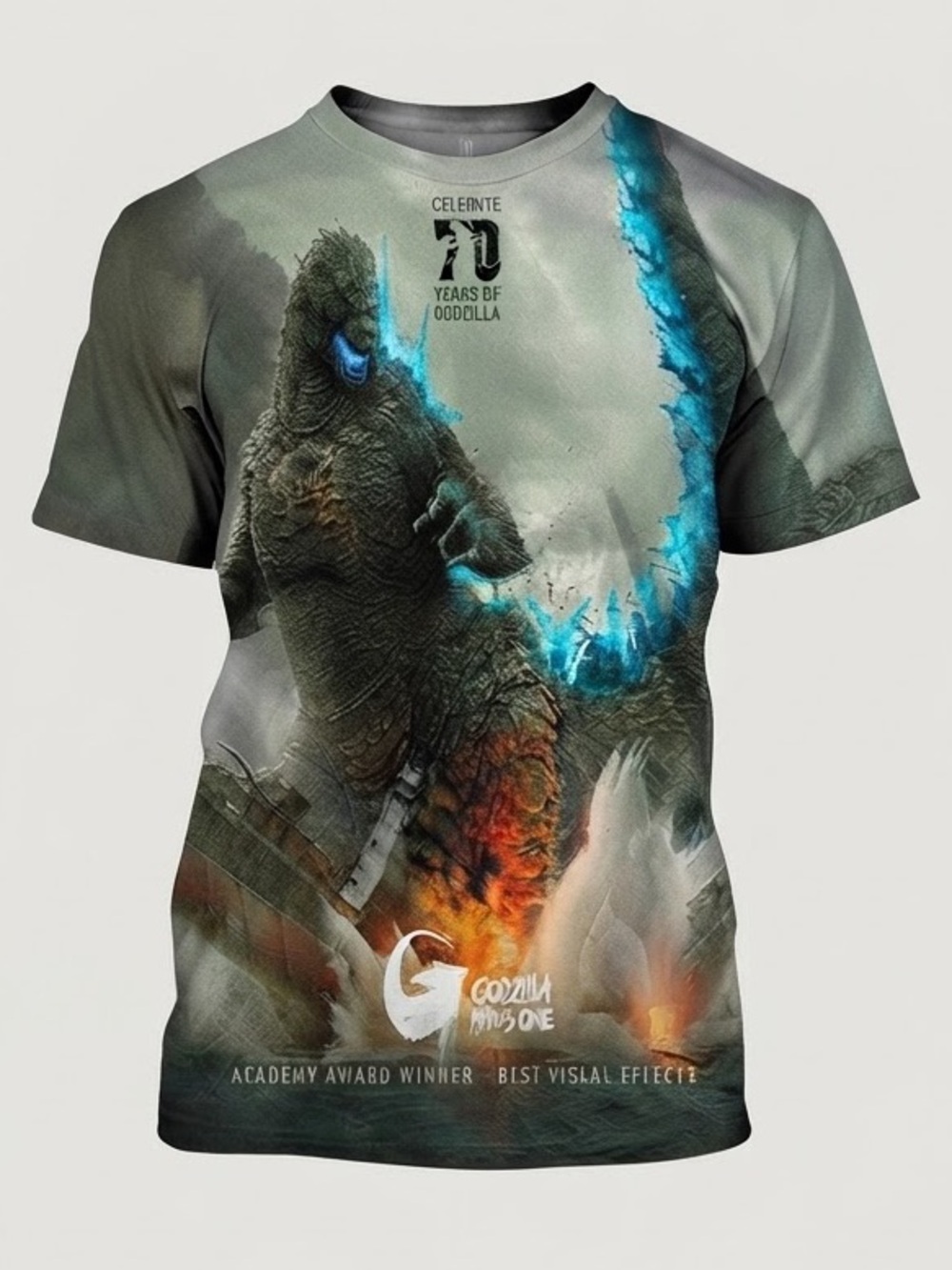 Godzilla Minus One Re-Release 3D T Shirt Unisex Size XL